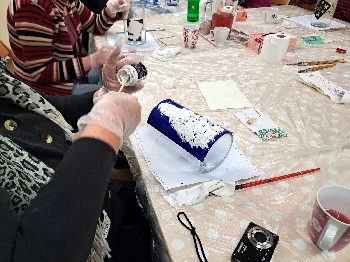 Leptanie skla - váza